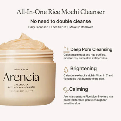 Calendula Rice Mochi Cleanser [120g]