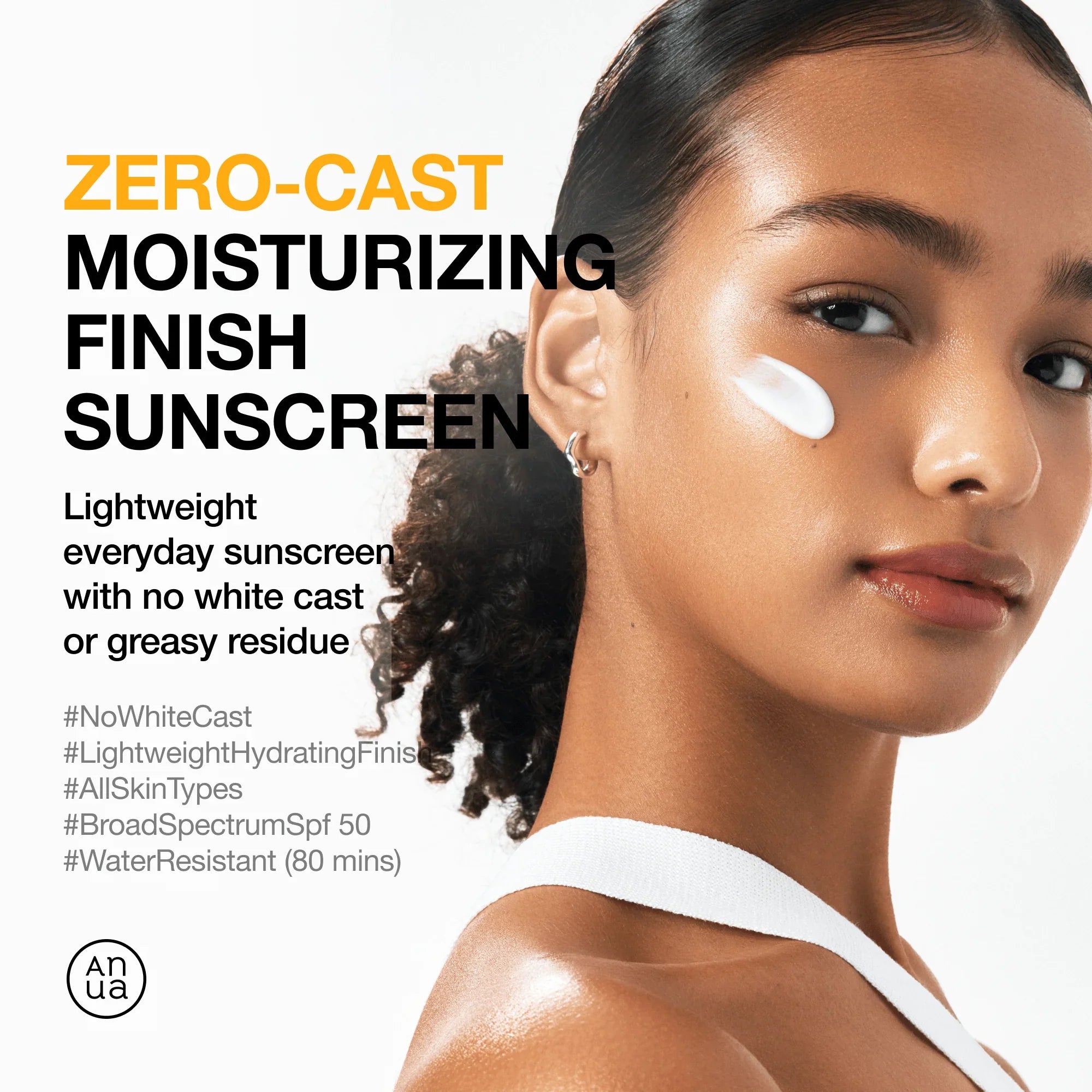[Anua] Zero-Cast Moisturizing Finish Sunscreen [50ml]