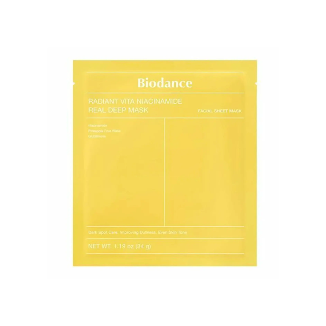 [Biodance] Radiant Vita Niacinamide Real Deep Mask [34g]