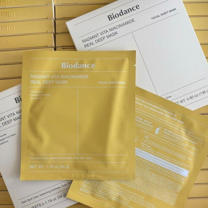 [Biodance] Radiant Vita Niacinamide Real Deep Mask [34g]