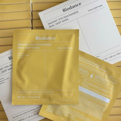 [Biodance] Radiant Vita Niacinamide Real Deep Mask [34g]