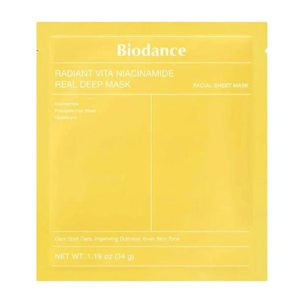 [Biodance] Radiant Vita Niacinamide Real Deep Mask [34g]