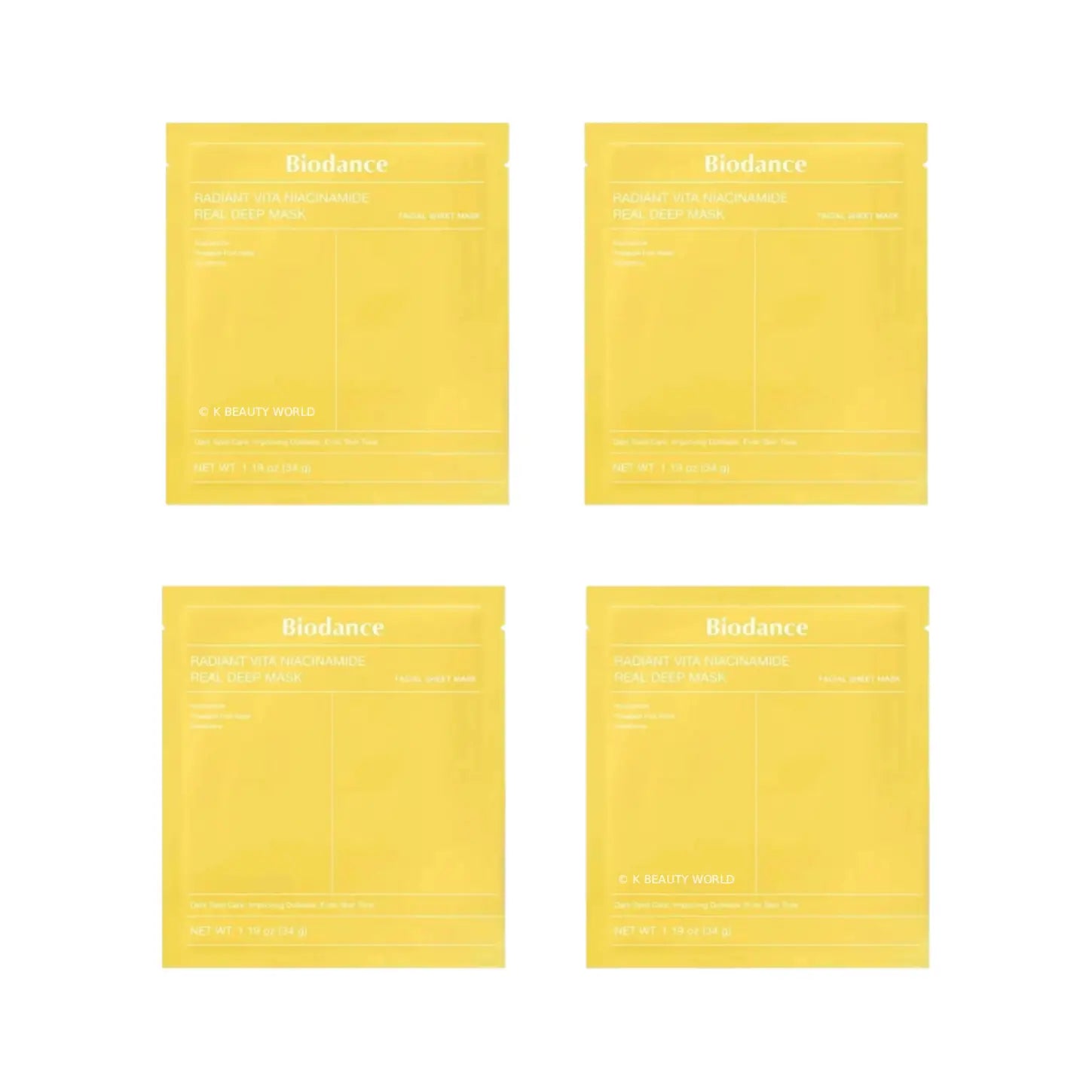 [Biodance] Radiant Vita Niacinamide Real Deep Mask [34g]