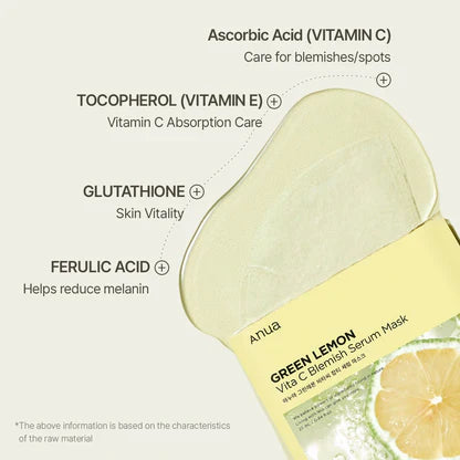 Green Lemon Vita C Blemish Serum Mask [25ml]