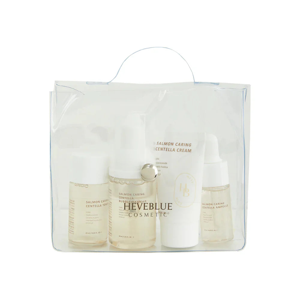 [HEVEBLUE] Salmon Caring Centella Special Travel Kit [4pcs]