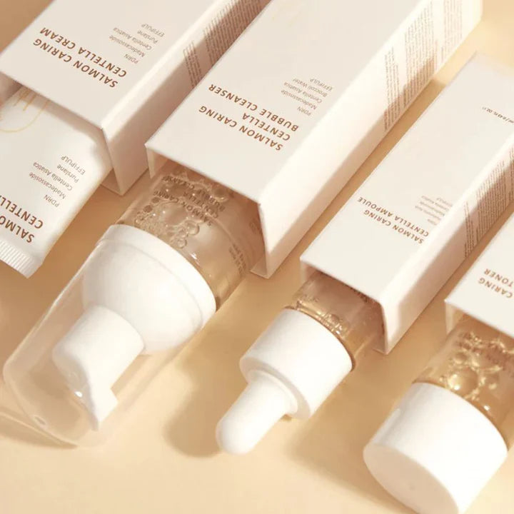 [HEVEBLUE] Salmon Caring Centella Special Travel Kit [4pcs]