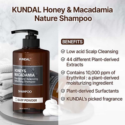 Honey &amp; Macadamia Pure Natural Balancing Refreshing Shampoo [500ml]