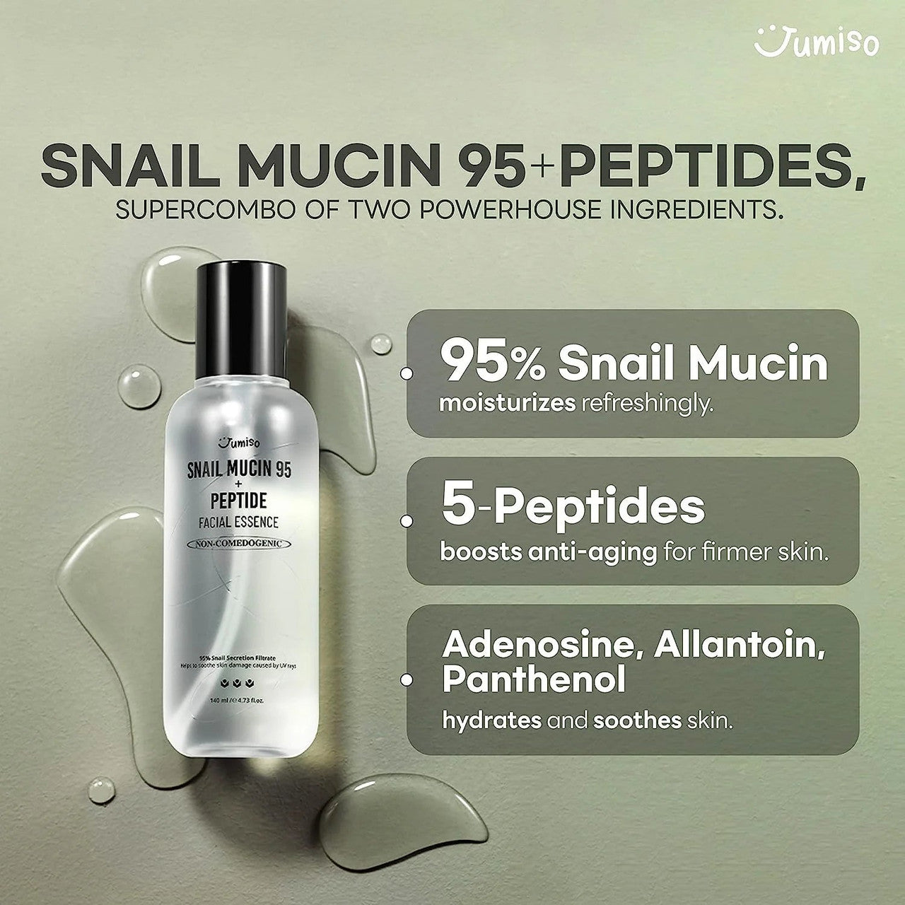 [JUMISO] Snail Mucin 95 + Peptide Facial Essence Mini [50ml]