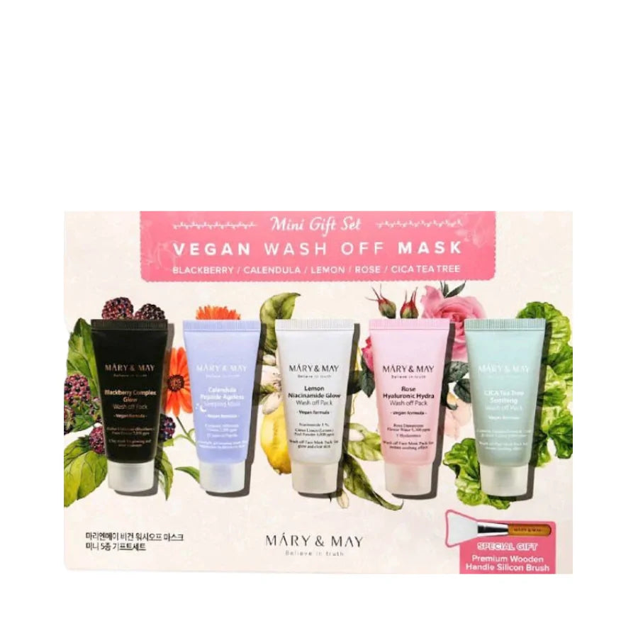 Vegan Wash Off Mask Mini Gift Set [5 pcs]