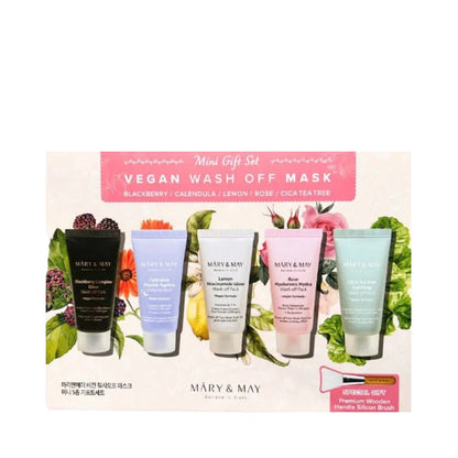 Vegan Wash Off Mask Mini Gift Set [5 pcs]