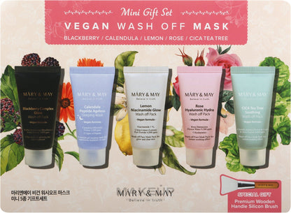 Vegan Wash Off Mask Mini Gift Set [5 pcs]