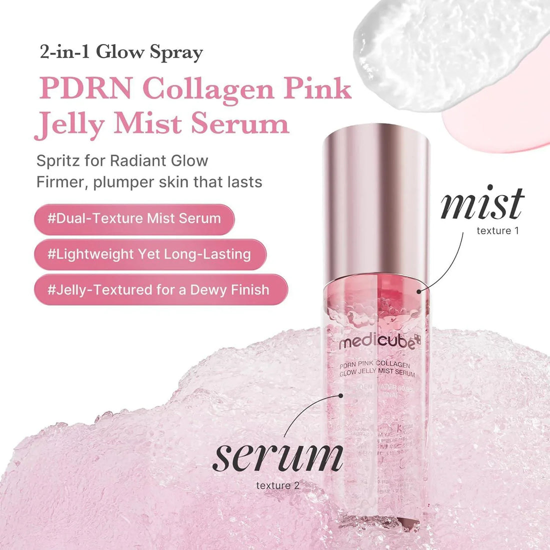 PDRN Pink Collagen Glow Jelly Mist Serum [100ml]
