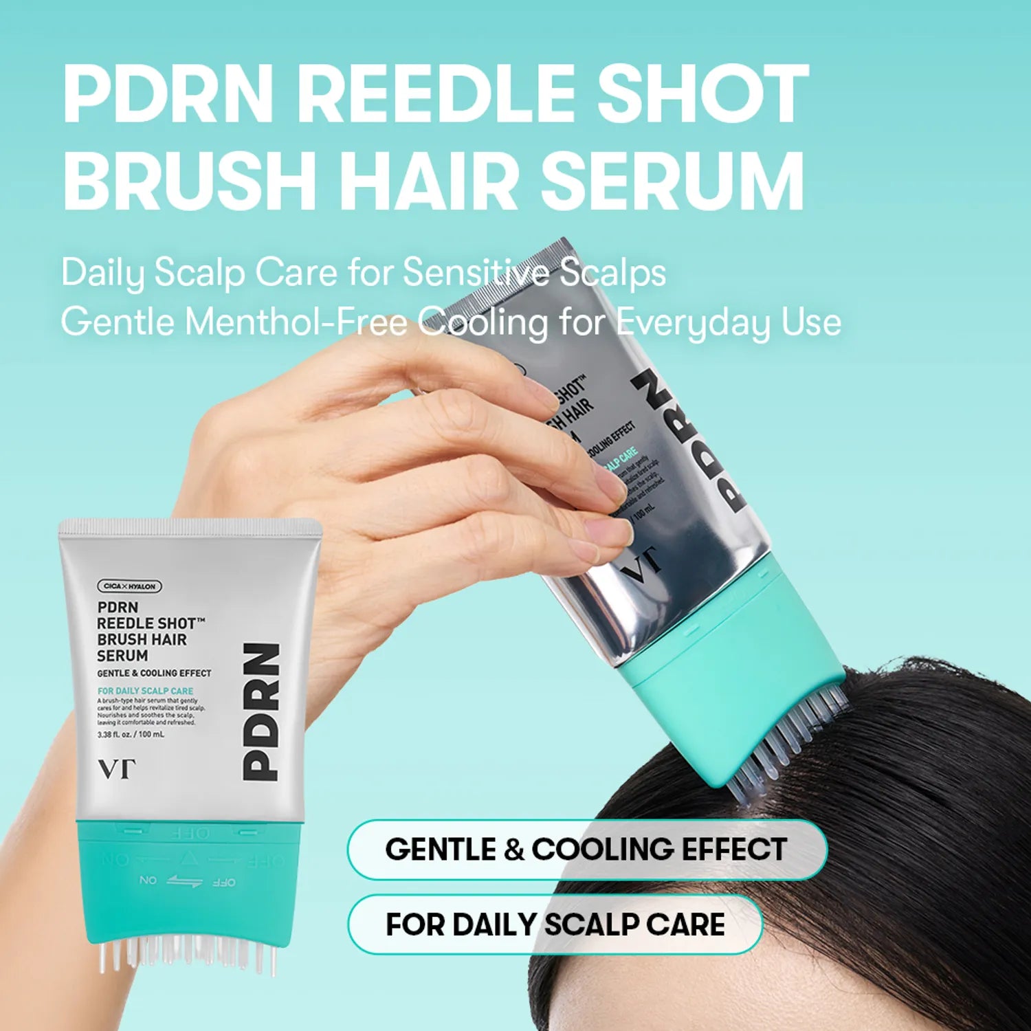 PDRN Reedle Shot Brush Hair Serum