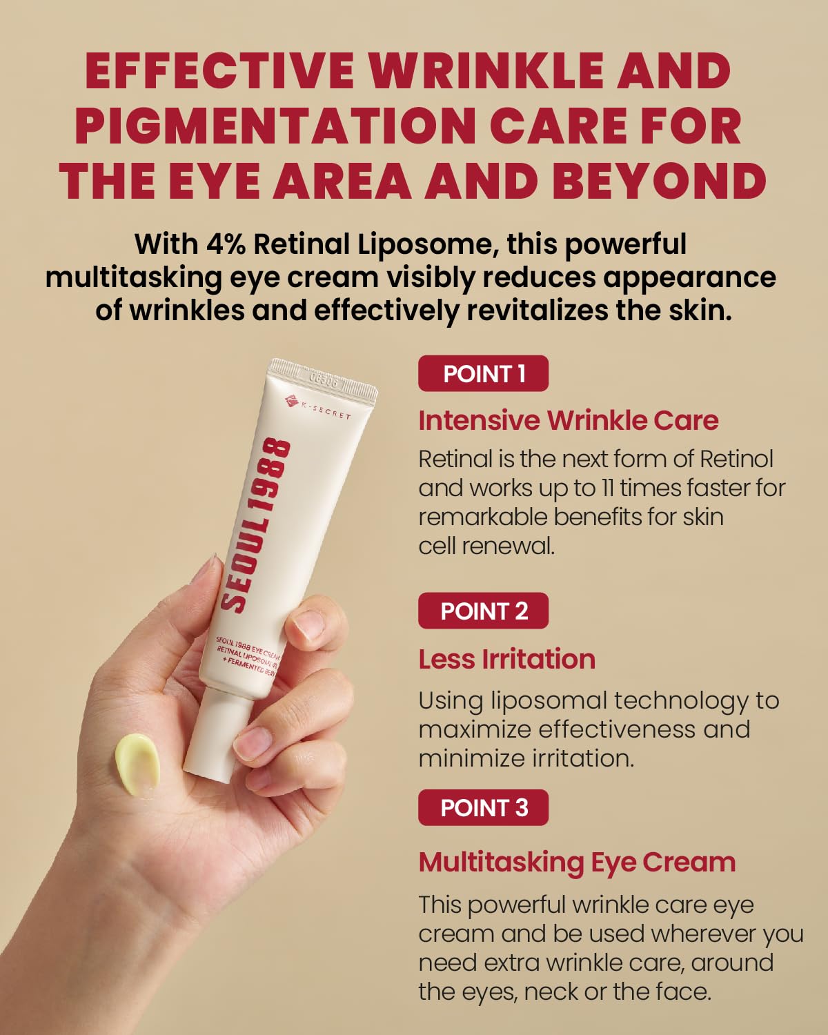 SEOUL 1988 Augencreme : Retinal Liposome 4% + Fermented Bean [30ml]