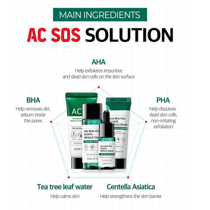 [SOME BY MI] AHA, BHA, PHA 30 Days Miracle AC SOS Kit [4pcs]