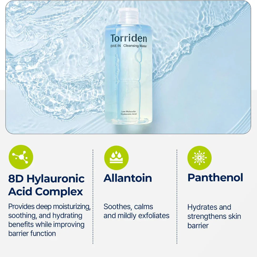 DIVE-IN Low Molecular Hyaluronic Acid Cleansing Water [400ml]