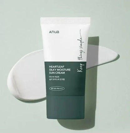 [Anua] Heartleaf Silky Moisture Sun Cream [50ml] - Sunscreen