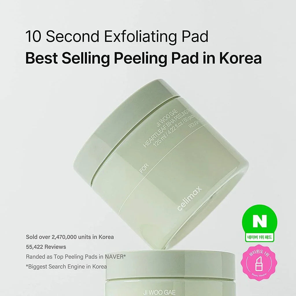 JIWOOGAE Heartleaf BHA Peeling Pad [60pcs]