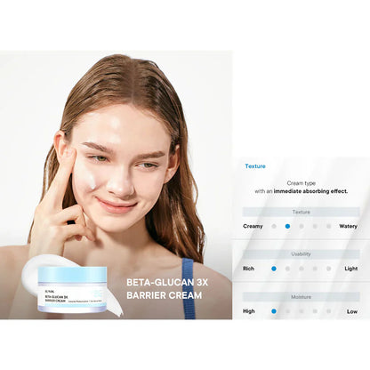[iUNIK] Beta-Glucan 3X Barrier Cream [50ml]