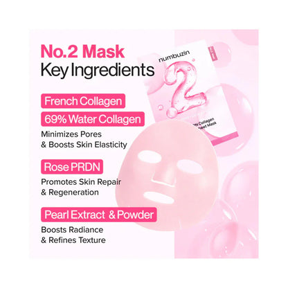 No.2 Rose PDRN Collagen Plumping Sheet Mask [33ml x 1]